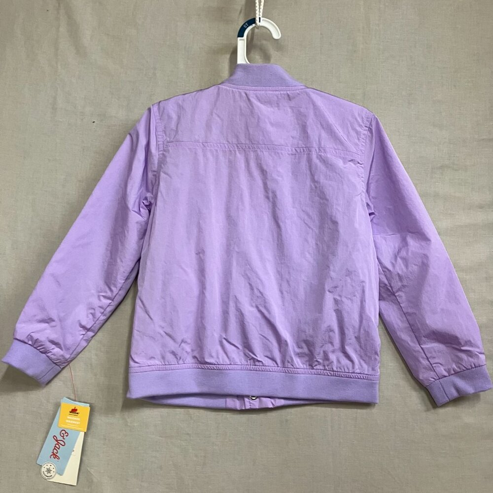 Cat & Jack Baby Toddler 5T Lavender Aviator Jacket Snap Front Long Sleeve Pocket - Picture 8 of 11